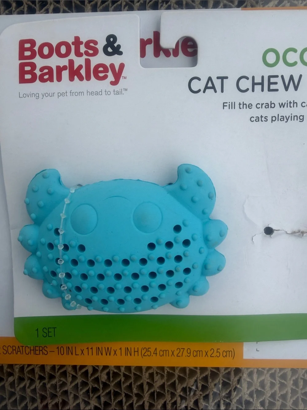 Boots & Barkley Pink Plush Milkshake Cat Toy with Blue Dish and Heart Scratcher